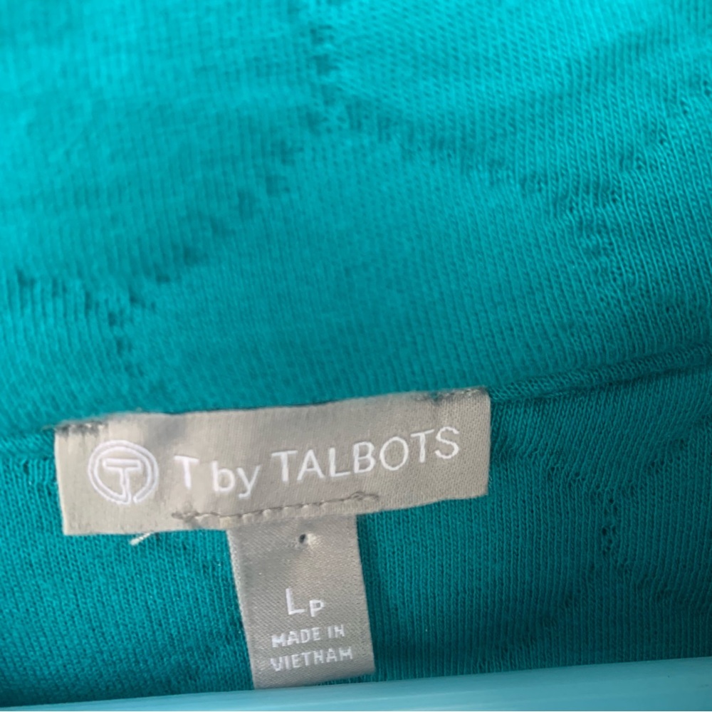 Talbots Turquoise Quilted Top (Large Petite) - Picture 2 of 9